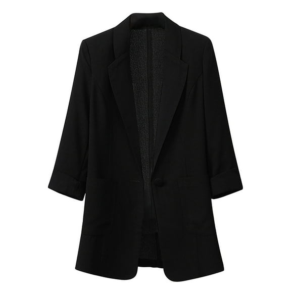 UPPADA Womens Casual Fitted Blazer Jackets Long Sleeve Windproof Mid-Length Trench Coat Fall Winter Cotton Linen Blazers