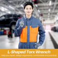 thumbnail image 5 of Long Arm Tamper Proof Torx Star Key Wrench Silver, T25 100mm, 5 of 5