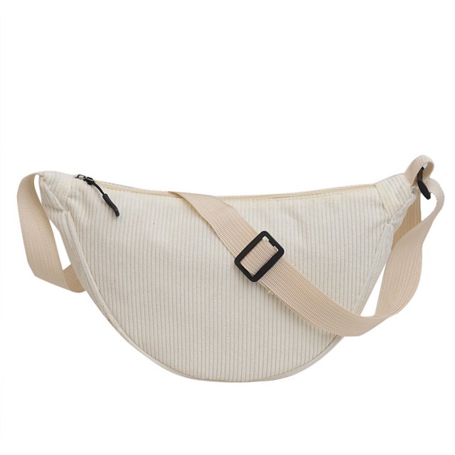 DQrwqpou Bolsos Cruzados Pana para Mujer Bolso Masa Color Sólido Bolso Bandolera (blanco)