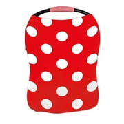 ABPHQTO Red Polka Dot Nursing Cover Baby Breastfeeding Infant Feeding Cover Baby Car Seat Cover Infant Stroller Cover Carseat Canopy Breathable