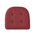 thumbnail image 5 of Hong and Arts Inc. Marina Decoration Thick Memory Foam Chair Pads Tufted Nonslip Rubber Back Seat 17 x 16 Inch Kitchen U-Shaped Cushion Burgundy - 4, 5 of 5