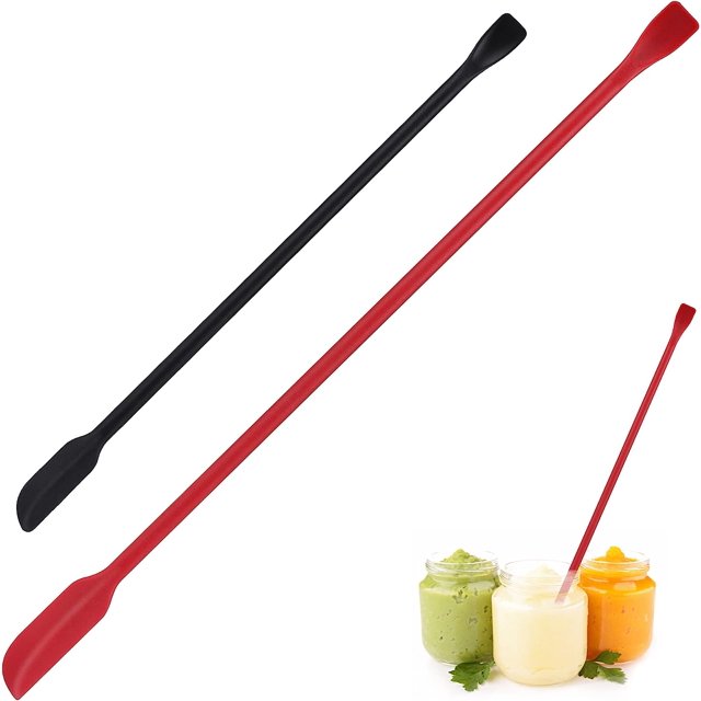 2Pcs Mini Silicone Spatula Set,Makeup Spatula Small Spatula for