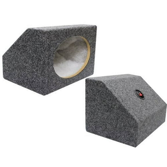Absolute USA 6X9PKG 6 X 9 Inches Angled/Wedge Box Speakers, Set of Two (Grey)