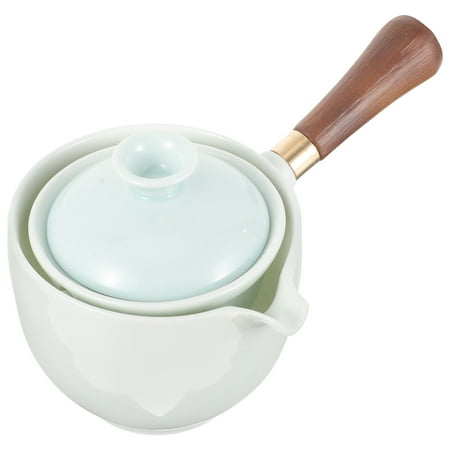 

FRCOLOR Porcelain Chinese Gongfu Tea Pot Portable 360 Rotation Teapot Side Handle Tea Maker