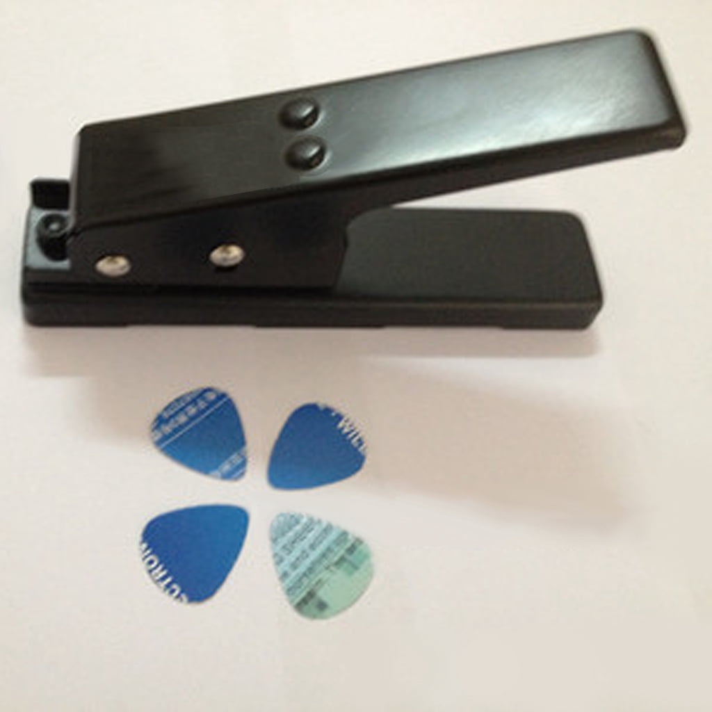 Aellinatey Guitar Picks DIY Plectrum Punch Maker Metal Cutter Pick Shears Abrasive Paper