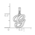 thumbnail image 3 of Auriga Fine Jewelry 10K White Gold Solid Script Letter G Initial Charm Pendant for Women, 3 of 6