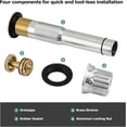 thumbnail image 4 of PARLOS Bathroom Sink Drain Without Overflow, Brushed Gold, 4 of 7