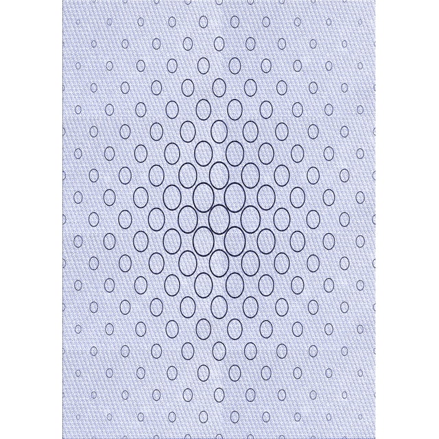 Ahgly Company Tapis Rectangulaire d'Intérieur Lavable en Machine Bleu Denim Transitionnel, 4 Pieds x 6 Pieds
