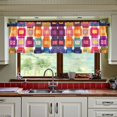thumbnail image 3 of Yayeee Kitchen Curtains Tier Set of 2 Light Filtering 57"x24" Over Sink Window Panels, Colorful Jars, 3 of 7