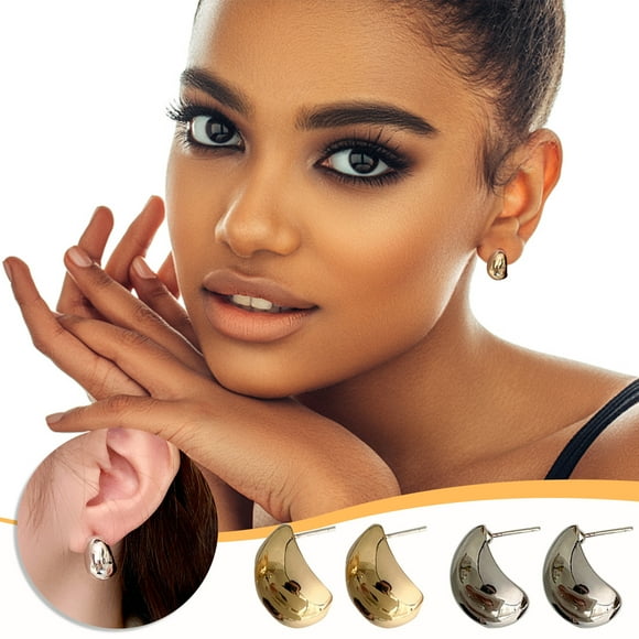 Black&friday Deals 2024,Tear Drop Gold Trending Oversized Statement Style Earrings ( 1Pairs ),Cyber and Monday Deals 2024,PENDANE,silver ,Gold