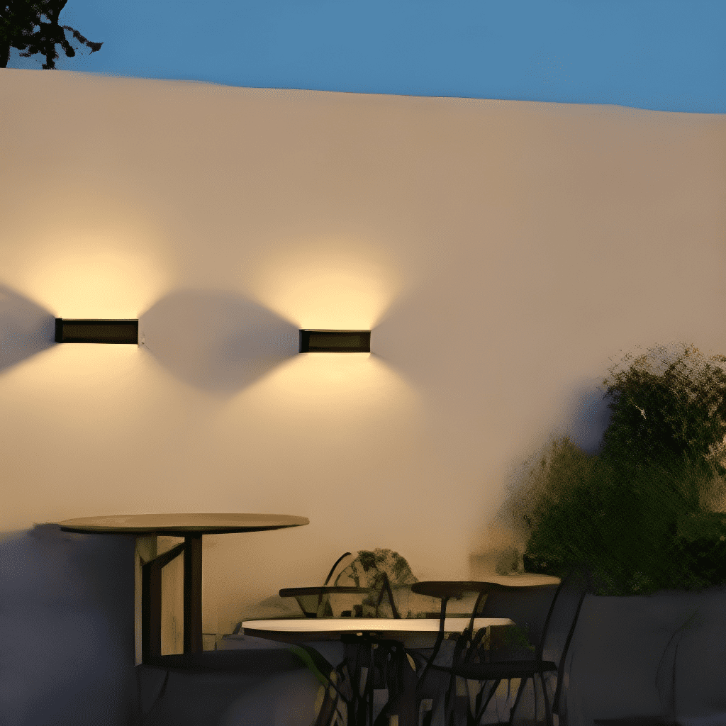 16" Outdoor Commercial Wall Lighting, Smart LED Wall Sconce, 100-265V, Color Changing Wall Light with Remote