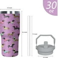 thumbnail image 2 of 30 oz Dachshund Tumbler with Handle and Flip Straw, Dog Stainless Steel Insulated Cup with Lid and Straw, Travel Coffee Mug Water Bottle,Christmas Birthday Mothers Day Gifts for Women Animal Lovers, 2 of 5