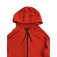 thumbnail image 2 of Xersion Mens Orange Performance Fleece Zip Front Hooded Sweatshirt Hoodie Large, 2 of 2