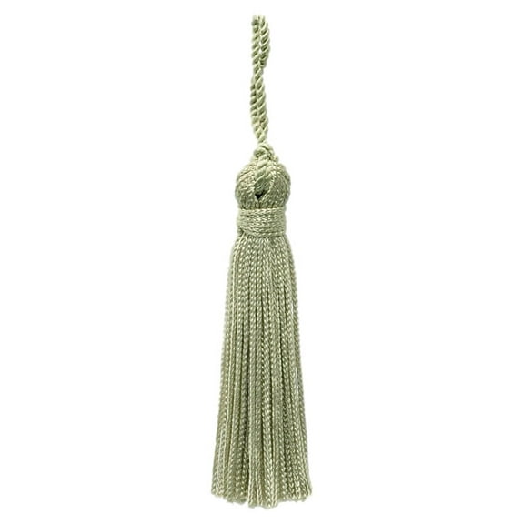 3" (7.5cm) Basic Chainette Tassel | Craft Tassel # RT03,, Beige Green #L47 (Beige Olive Green) Set of 10