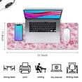 thumbnail image 5 of Long Mouse Pads for Desk,Pioneer Flower Floral Print Pattern Desk Mats on Top Of Desks, Desk Mouse Pad Extra Large with 3mm Non-Slip Base and Stitched Edge for Gaming,Office,Work,Home 31.5"x11.8", 5 of 6