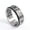 Silver, variant on Bagua Rotable Yin Yang Chinese Tai Chi Stainless Steel Men's Rings Size 7-13