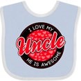 thumbnail image 3 of Inktastic I Love My Uncle Boys or Girls Baby Bib, 3 of 4