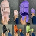 thumbnail image 5 of 1 Pair Sandals Double Buckle Anti Skid Rubber Women's EVA Slides Sandals for Outdoor, 5 of 7