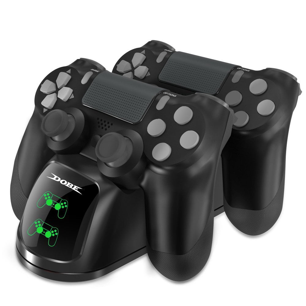 DOBE Dual Charging Station for PS4 DualShock 4 Controllers, LED Indicator USB Powered Fast Charger with Anti-Slip Base