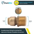 thumbnail image 2 of Adaptador reductor SharkBite U116LFA, 1/2 x 3/4 pulgadas, latón, 2 of 5