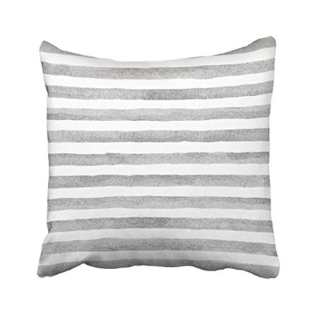 Winhome Square Throw Pillow Covers Gray And White Watercolor