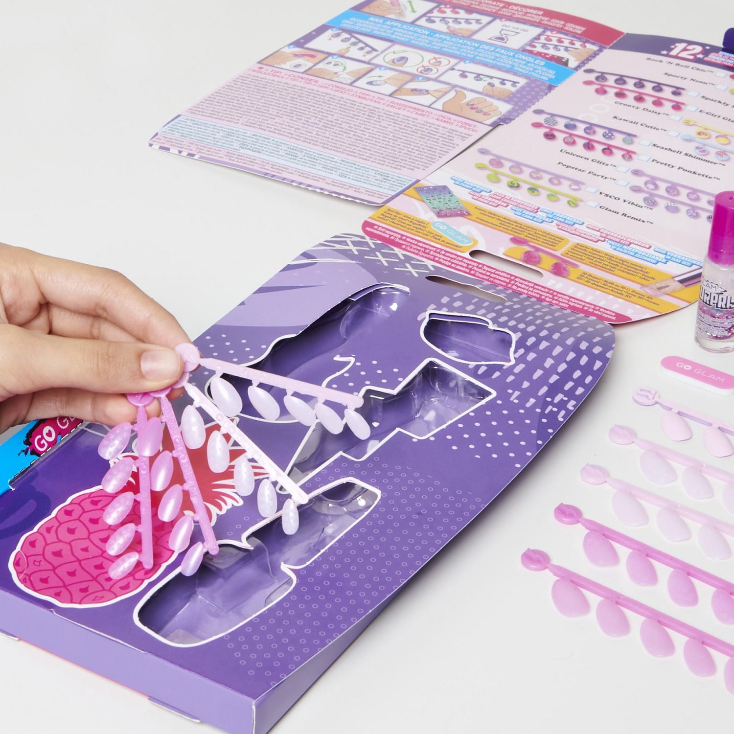 Cool Maker, GO GLAM Nail Surprise Manicure Set with Surprise Feature Press on Nails and Polish (Styles May Vary), Nail Kit Kids Toys for Ages 8 and up