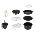 thumbnail image 1 of Juego de 8 accesorios para freidoras de aire Perfecl acero inoxidable, 1 of 8