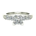 thumbnail image 5 of Princess Cut Diamond Engagement Ring for Women 5-Stone Ring GIA Certified 1.10 CT 14K White Gold (G,VS1), 5 of 6