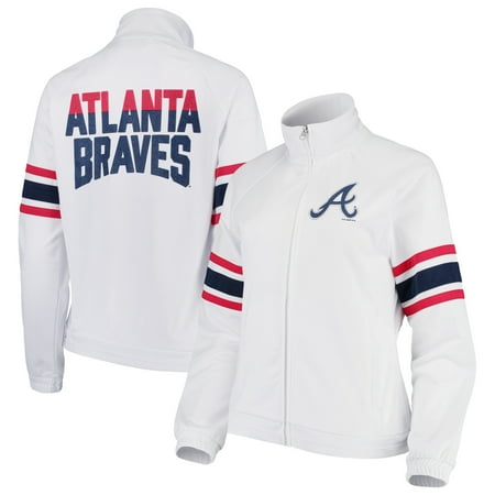 Atlanta Braves G-III 4Her by Carl Banks Women's Game Score Full-Zip Track Jacket - White