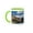 Green/White, variant on 3drose, Cloudy Morning on Central Avenue in Downtown Whitefish, Montana, Usa, 11oz Two-tone Yellow Mug