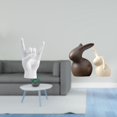 thumbnail image 2 of Escultura De Cerámica Con Gesto De Mano De Roca, Decoración Creativa De Conejito De Dedo Para Apartamento, Dormitorio, Restaurante, Soporte De TV, Vitrina De Pascua O Jardín., 2 of 8