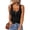 Black, variant on FreshPretty Spring Tops for Women Summer Scoop Neck Ribbed Henley Button Sleeveless Casual Basic Tank Top Clothes Outfits