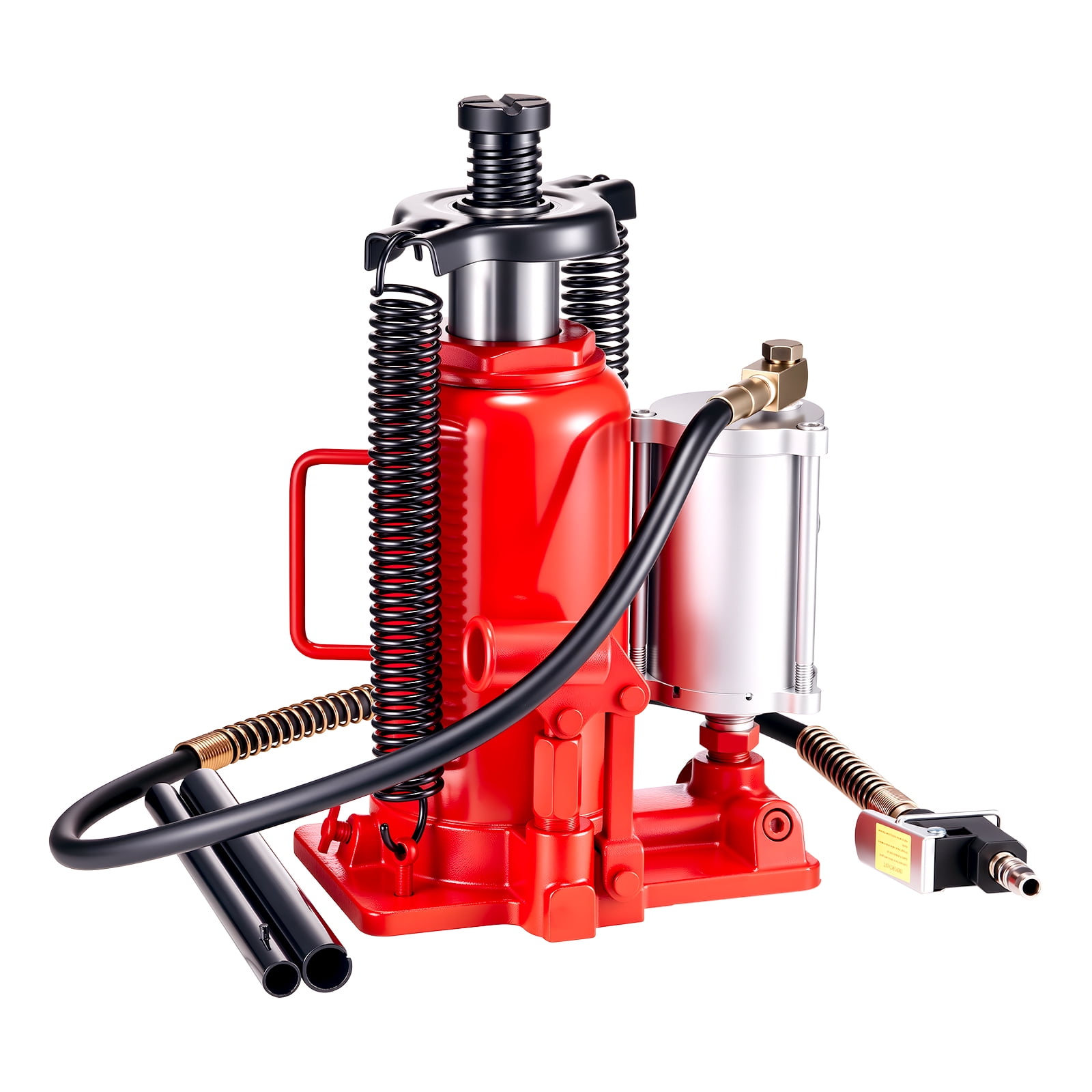 VEVOR Air Hydraulic Bottle Jack, 20 Ton (44092 lbs) Capacity, 10.2-19.5 Inch Lifting Range, Pneumatic/Manual Heavy Duty Welded Bottle Jack with Pump