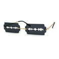 thumbnail image 2 of Razor Blade Shape Funky Hipster Rimless Sunglasses Gold Black, 2 of 4