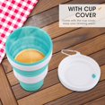thumbnail image 3 of Foldable Portable Lightweight Silicone Cup with Cover for Water Coffee(Dark Green), 3 of 14