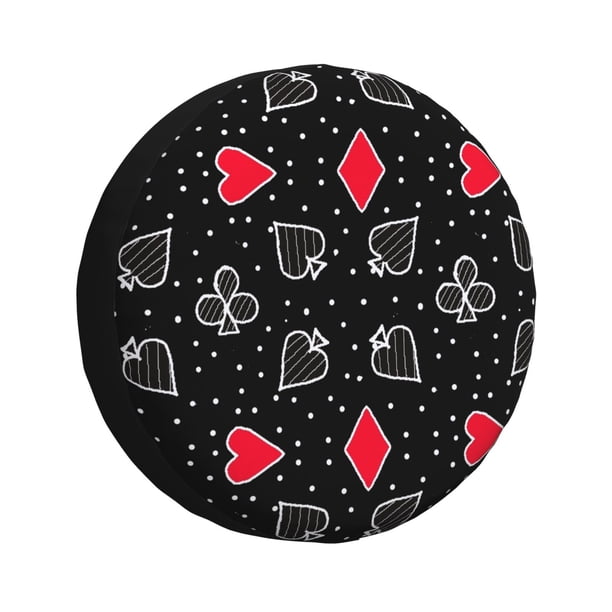 Balery Card Suits Cubiertas para Neumáticos - Protector Resistente para Neumáticos de Camioneta, SUV, Remolque, Camper y RV-14 inch