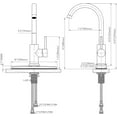 thumbnail image 6 of Dura Faucet 14.5” Streamline Gooseneck Water Faucet Single Lever RV Kitchen Sink Faucet, Chrome, 6 of 9