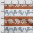 thumbnail image 1 of oneOone Tissu Polyester Lycra Rayééléphant & Cheval Ikat Tissu Imprimé au Mètre 56 Pouces de Large, 1 of 3