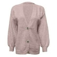 thumbnail image 4 of Bibifish Womens Cardigan Sweaters Button Down Long Sleeve Open Front Sweaters Casual Oversized Soft Lightweight Cozy Ladies Yarn Tops, 4 of 6
