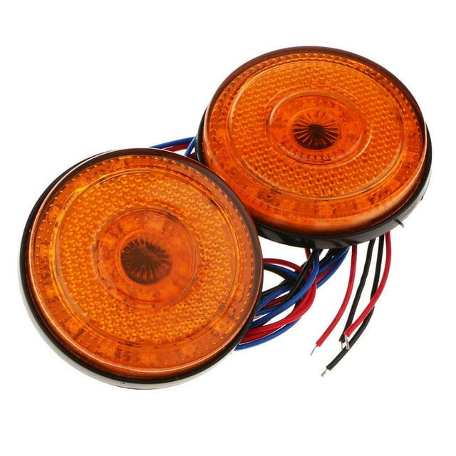 jinwen Feux Arrière Ronds 24SMD pour Voiture - Jaune