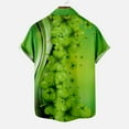thumbnail image 5 of JURANMO St. Patrick's Day Hawaiian Shirt for Men,Men's 2024 Trendy Glitter Shamrock Printing Button Down Tops Casual Loose Short Sleeves Lapel Collar Tees with Front Breast Pocket, 5 of 5