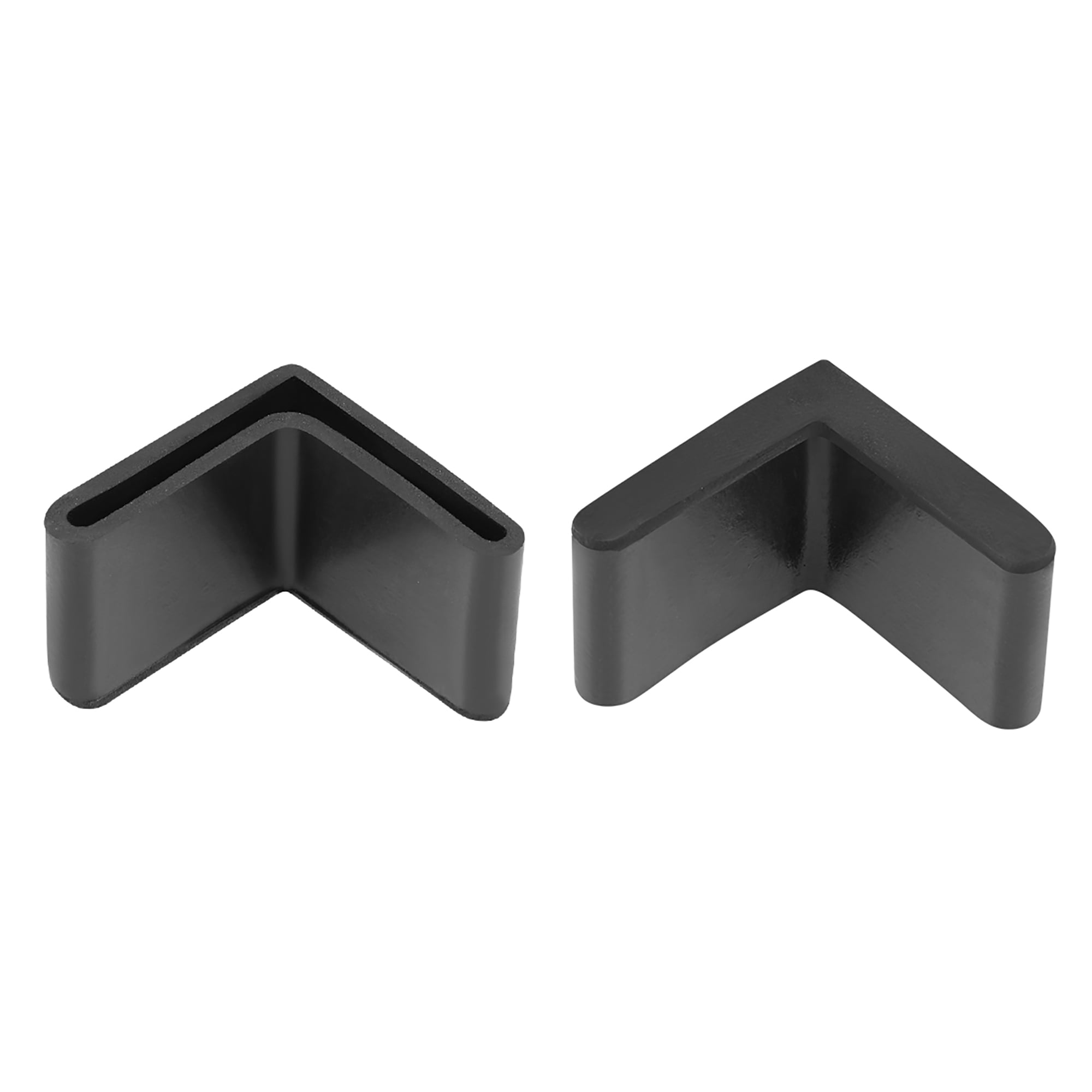 Uxcell Furniture Covers Angle Caps, L Shaped 1.34''x1.34''x0.12'' Table Legs Rubber  10Pcs