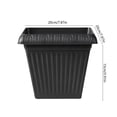 thumbnail image 6 of WOHAPY Upgrade Square Thickened Radicle Control Plastic Flower Pot, Imitation Ceramic Planter, Gardening Pot, 7.87x7.87x5.91in, 0.22oz Black, 6 of 6