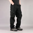 thumbnail image 2 of Mens Tactical Pants Athletic-Fit Elastic Waist Cargo Pants Comfort Casual Trousers Athletic Pants Traning Track Pants Golf Gym Workout Running Jogging Pants, 2 of 7