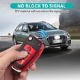 thumbnail image 3 of Key Fob Cover Compatible with Audi A1 A3 Q3 Q7 R8 A6L TT 3 Button Flip Key Keychain Case Holder Protector,A:red, 3 of 6