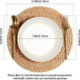 thumbnail image 2 of SPOKKI 8Pcs 12inch Woven Placemats Round, Natural Water Hyacinth Weave Placemat for Dining Table, Large Handmade Woven Placemats Heat Resistant Non-Slip, 2 of 7