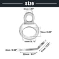 thumbnail image 3 of Unique Bargains 2pcs Stainless Steel Tie Down Anchors Hooks Strap Rings for Motorcycle Dirt Bike ATV Trailer Silver Tone, 3 of 8