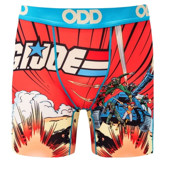 ODD SOX Men's Boxer Brief, G.I. Joe Retro, Fun Novelty Underwear, Medium