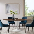 thumbnail image 2 of Modway Lippa 78" Oval Wood Dining Table in Walnut, 2 of 8