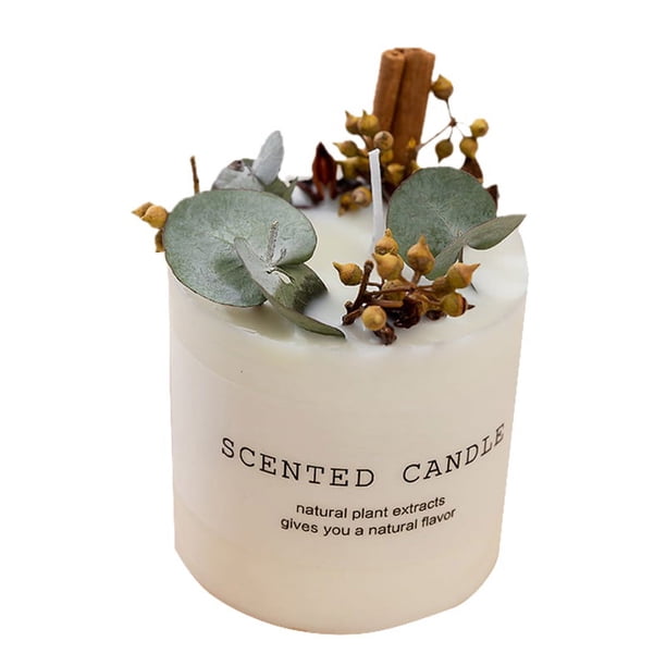 Vela Perfumada Cera De Soja Flor Seca Cubierta De Vidrio Estera De Madera Vela De Aromaterapia Para Decoración Del Hogar Regalo De Cumpleaños
